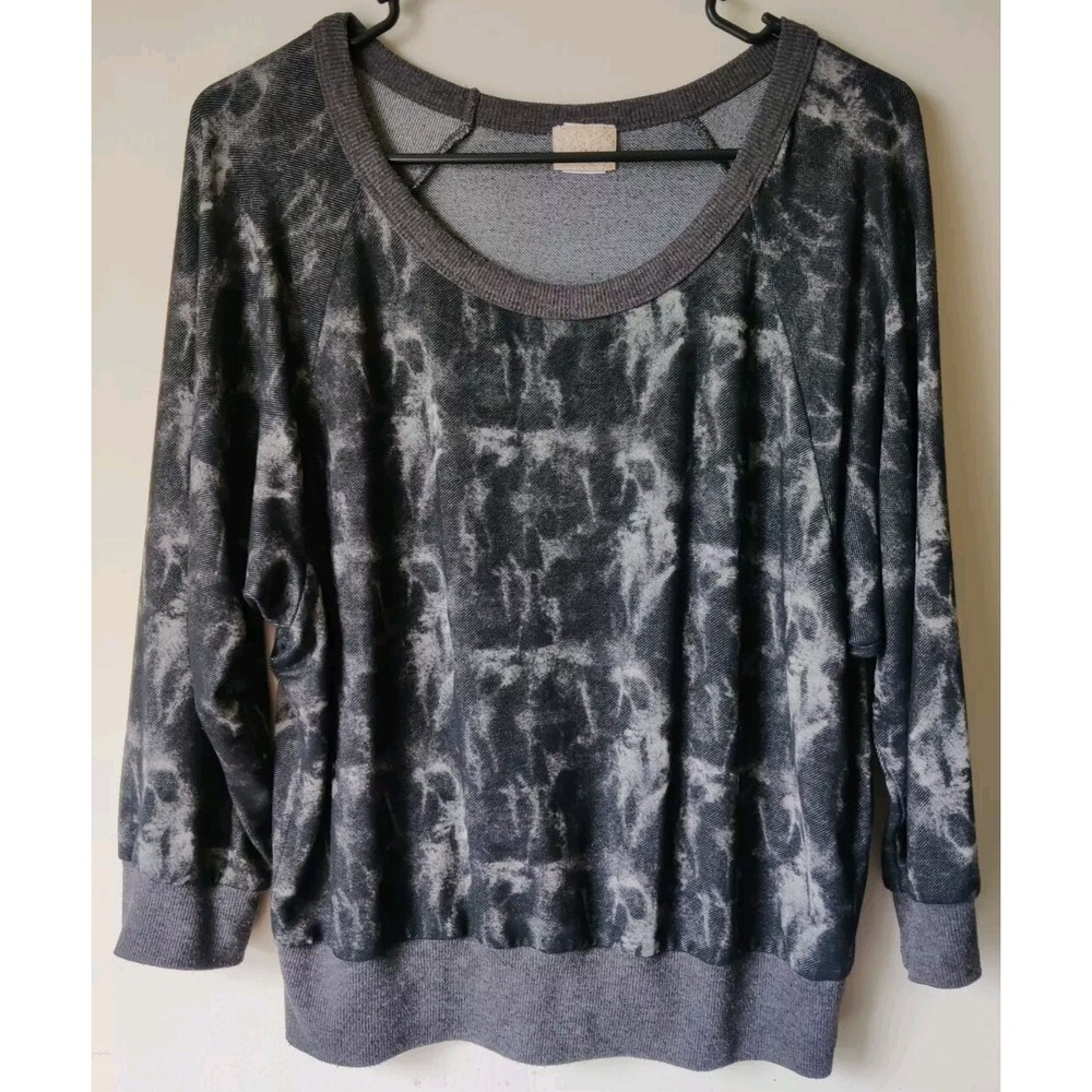 DAYTRIP Women's Lightweight Sweater Abstract Camouflage 3/4 Sleeve Size Large‎
